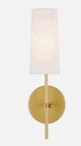 lot 24651 image: Elegant Lighting LD6004W5BR Brass Mel Single Light 16H Bathroom Sconce