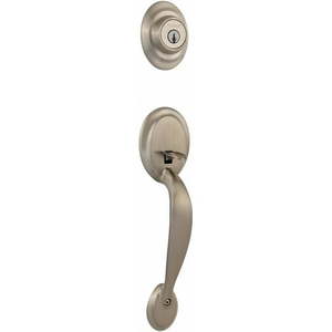 lot 24707 image: Kwikset 687DALIP-15 Dakota Handleset in Satin Nickel