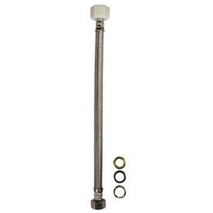 lot 24715 image: Fluidmaster Universal 12-in Braided Stainless Steel Toilet Supply Line