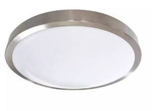 lot 24735 image: RP Lighting12 in. Flush Mount LED Ceiling Light in Brushed Nickel