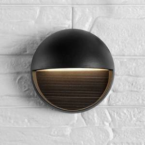 lot 24742 image: Orbe 6.25  Outdoor MetalGlass Integrated LED Wall Sconce  Black
