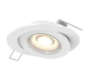 lot 24745 image: DALS Lighting Fgm White Round Dimmable LED Canless Wet rated Recessed Downlight