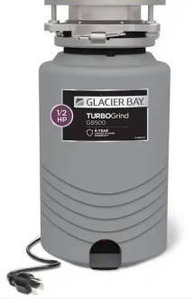 lot 24760 image: Glacier Bay TurboGrind 12 hp. Continuous Feed Garbage Disposal with Power Cord