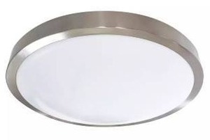 lot 24770 image: RP Lighting 12 in. Flush Mount LED Ceiling Light in Brushed Nickel