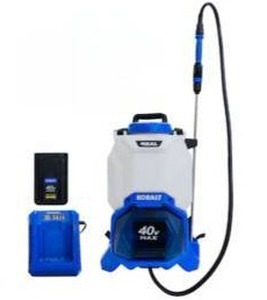 lot 24780 image: Kobalt 4-Gallon 40-volt Battery Operated Plastic Backpack Sprayer with Adjustable Spray Pattern