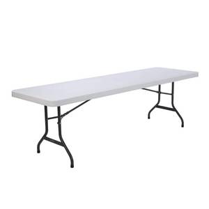 lot 25063 image: Lifetime 8-Foot Commercial Folding Table White, 22980