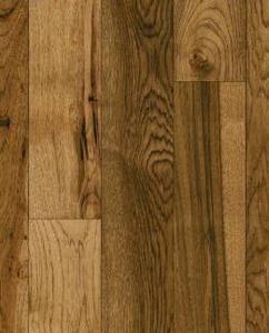lot 39596 image: Bruce Honey Grain Hickory Hardwood Flooring 34 in x 5 in, 23.5 Sq ft