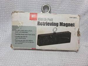 lot 44 image: Harbor Freight 150lb Pull Retrieving Magnet