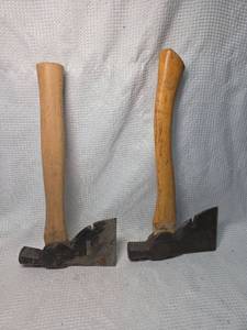 lot 70 image: Michigan Pattern Axe Heads with Handles