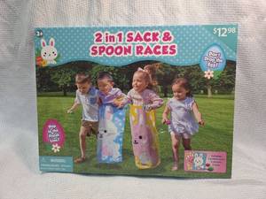 lot 86 image: 2 in 1 Easter Sack and Spoon Race Game Set