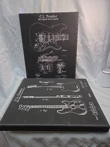 lot 87 image: Fender Guitar Patent Canvas Art