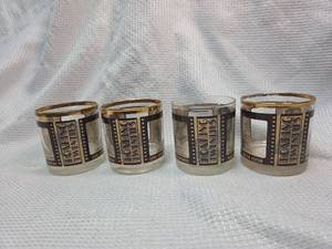 lot 105 image: 1920s Silent Film Star Drinking Glass Set