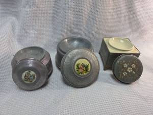 lot 119 image: Decorative Metal Music Boxes with Painted Scenes
