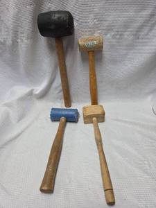 lot 129 image: Collection of Wooden Handle Mallets