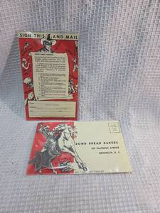 lot 140 image: 1939 Lone Ranger Bond Bread Safety Club Membership Form