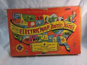 lot 182 image: Jaemar Electric Map of the United States Educational Set