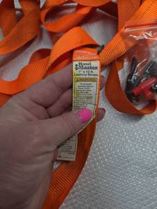 lot 200 image: Haul Master 1-inch x 12ft Orange Lashing Straps