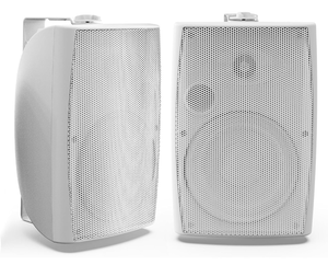 Herdio 8 Inch 600W Outdoor Bluetooth Speakers Waterproof with Powerful Bass, TWS Pairing Wall Mount Durable Loud Sound System | Ideal for Large Spaces: Commercial Areas, Spacious Backyards (White) - Retail: $239