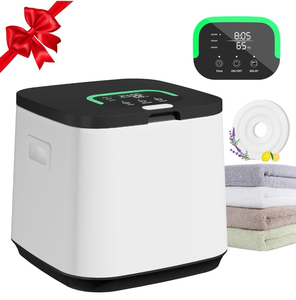 lot 17211 image: 16L Small Towel Warmer Bucket for Bathroom, Luxury Towel Warmers for SPA, Hot Towel Heater, Great Gift Idea, 24H Delay Function, 1 Min Fast Heating, Fits A Large Towel, Bathrobes, Blankets-Black - Retail $59