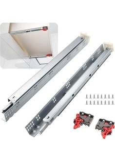 lot 17232 image: knobelite 1 Pairs 21 Inch Soft Close Undermount (Bottom Mount) Drawer Slides,Concealed Drawer Runners with Mounting Screws,Locking Device and Brackets 85 lb Load Capacity 21 2pcs - Retail $31