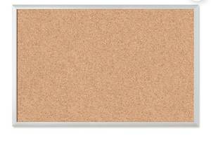 lot 17252 image: U Brands Cork Bulletin Board, 24 x 36, Aluminum Frame  - Retail $0