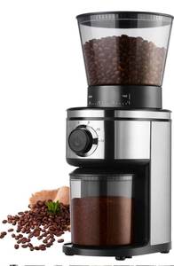 lot 17286 image: Burr Coffee Grinder, Electric Conical Coffee Bean Grinder With 30 Adjustable Grind Settings For 2-12 Cups, Sliver & Black - Retail $79