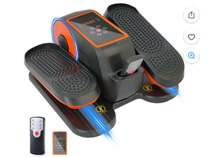 lot 17304 image: Under Desk Elliptical Machine, Quiet & Portable Leg Ellipse Exerciser with Remote Control & 12 Adjustable Speeds, Elliptical Exercise Machine with Dual Modes for Home Office Fitness - Retail $89