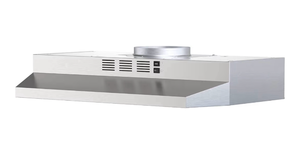 lot 17307 image: FIREGAS 30 inch Range Hood Under Cabinet, DuctedDuctless Convertible Stainless Steel Kitchen Range Hood with Rocker Button Control, 2 Speed Exhaust Fan, 300 CFM Aluminum Filter Included - Retail $72
