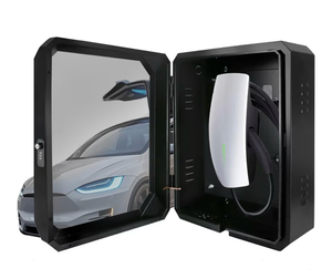 lot 17309 image: Heavy Duty Outdoor Charger Station Cover Box fit for Tesla gen 3th Wall Connector & Most EV Charger, Super Large Size Waterproof Dustproof IndoorOutdoor Wall Mount Charger Enclosure - Retail $129