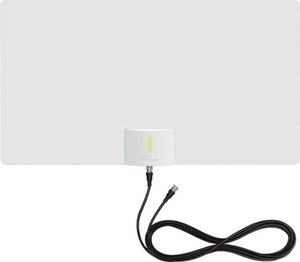 lot 17317 image: Mohu MH-110160 Leaf Supreme Pro Amplified Paper-Thin Indoor HDTV Antenna  with 12-Ft. Cable & Signal Indicator - Retail $69
