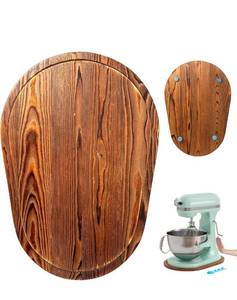 lot 17331 image: Mixer Slider Mat, Pine Wood Sliding Tray for KitchenAid 5 & 8 Qt Stand Mixers, Anti-Slip Moving Mat & Countertop Protector, Kitchen Accessories and Attachments for Artisan Series (5-8 QT) - Retail $0