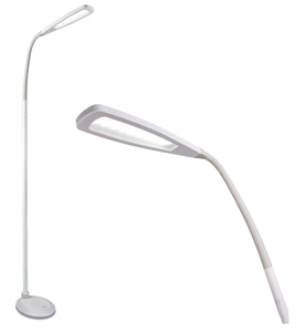 lot 17352 image: OttLite ClearSun Flex LED Floor Lamp with LED Technology - Touch Activated Controls, Adjustable Neck, Smart Memory Feature - Great for Office, Home, Dorm, Bedroom, College, & Living Room - Retail $129