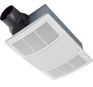 lot 17356 image: Broan-NuTone BHFLED110 PowerHeat Bathroom Exhaust Fan, Heater, and LED Light Combination, 110 CFM - Retail $211