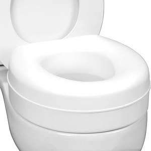 lot 17392 image: HealthSmart Comfort 5-Inch Medical Toilet Riser for Handicap & Elderly Bathroom Safety  Fits Most Toilets - Retail $30