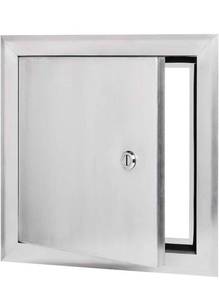 lot 17403 image: Premier 14x14 Universal Aluminum Access Panel Door with Screwdriver Latch, Insulated for Exterior Application Use, Wall or Ceiling Mounted for Drywall, Plumbing, Electrical, 2400 Series - Retail $109