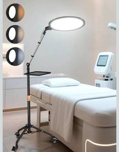 lot 17413 image: Lash Light for Eyelash Extensions, Floor Lamp with Moveable Stand & Flexible Arm, Esthetician Light with Adjustable Height & Color Temperature for Nail ArtTattooBeautyMakeupEyebrowSkincareCraft - Retail $61