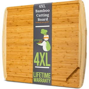 lot 17444 image: Greener Chef 4XL Extra Large Bamboo Cutting Boards for Kitchen 36 x 24 Inches - Retail $150