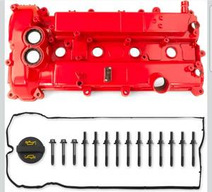lot 17446 image: Aluminum Engine Valve Cover Compatible with 2012-2018 Ford Edge Escape Explorer 2013-2016 Lincoln MKZ 2.0L L4 Replace CJ5Z6582A - Retail $95