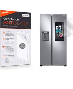 lot 17457 image: BoxWave Screen Protector Compatible with Samsung Family Hub Refrigerator with Generic (Non-AKG) Speaker - ClearTouch Anti-Glare (2-Pack), Anti-Fingerprint Matte Film Skin - Retail $59