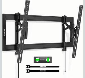 lot 17469 image: monTEK Heavy Duty Tilting TV Wall Mount for 55��105 Large TVs up to 200 lbs �� Low Profile, Universal Fit, Tilt & Swivel Adjustment, 6.8 Extension, Max VESA 1000x600mm, Fits 16182432 Studs - Retail $129