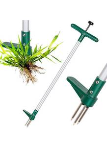 lot 17471 image: Walensee Weed Puller, Stand Up Weeder Hand Tool, Long Handle Garden Weeding Tool with 3 Claws, Hand Weed Hound Weed Puller for Dandelion, Standup Weed Root Pulling Tool and Picker, Grabber (1 Pack) - Retail $30