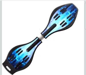 lot 17474 image: Caster Board, Deluxe Junior Skateboard with Illuminating Wheels for More Excitement,Fun and Visibility, Twistboard for Kids 8, Upgrade Color - Retail $58