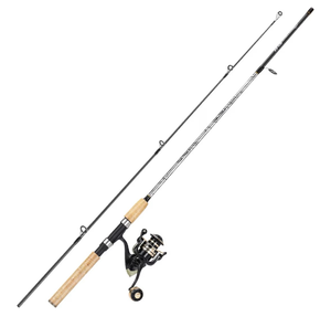 lot 17478 image: Sougayilang Reel and Fishing Rod Combo, Fiberglass Fishing Pole with Durable P-Cork Rod Handle, Lightweight Graphite Frame - Retail $39