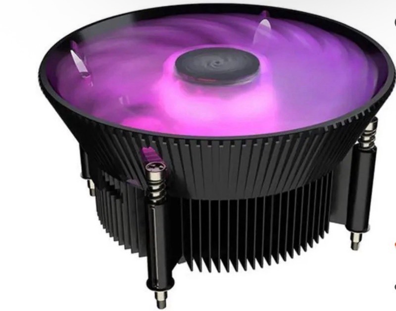 lot 55 image: Cooler Master LGA1200 115X Copper Core Heatsink Cooling Fan ARGB Anodized Black Retails $67