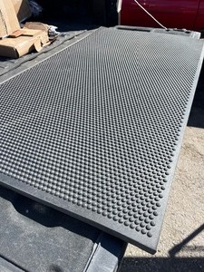 Heavy Duty Thick Professional Quality Rubber Mat - Bubble Texture -  4’ x 26” x ¾”