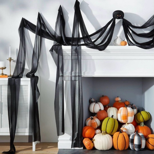 Hyde and EEK! 20.5ft Flowing Fabric Spider Halloween Decoration