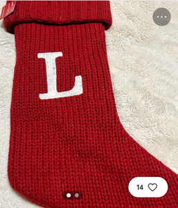 lot 42724 image: Wondershop Monogram L Christmas Stocking
