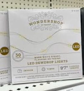 lot 42729 image: Wondershop LED Dewdrop String Lights