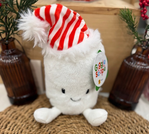 lot 42730 image: Holiday Mouse Slippers and Marshmallow Plush Set