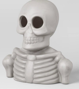 lot 42773 image: Hyde & Eek Skeleton Bust Light Up Halloween Decoration